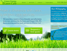 Tablet Screenshot of greenenergylawncare.com